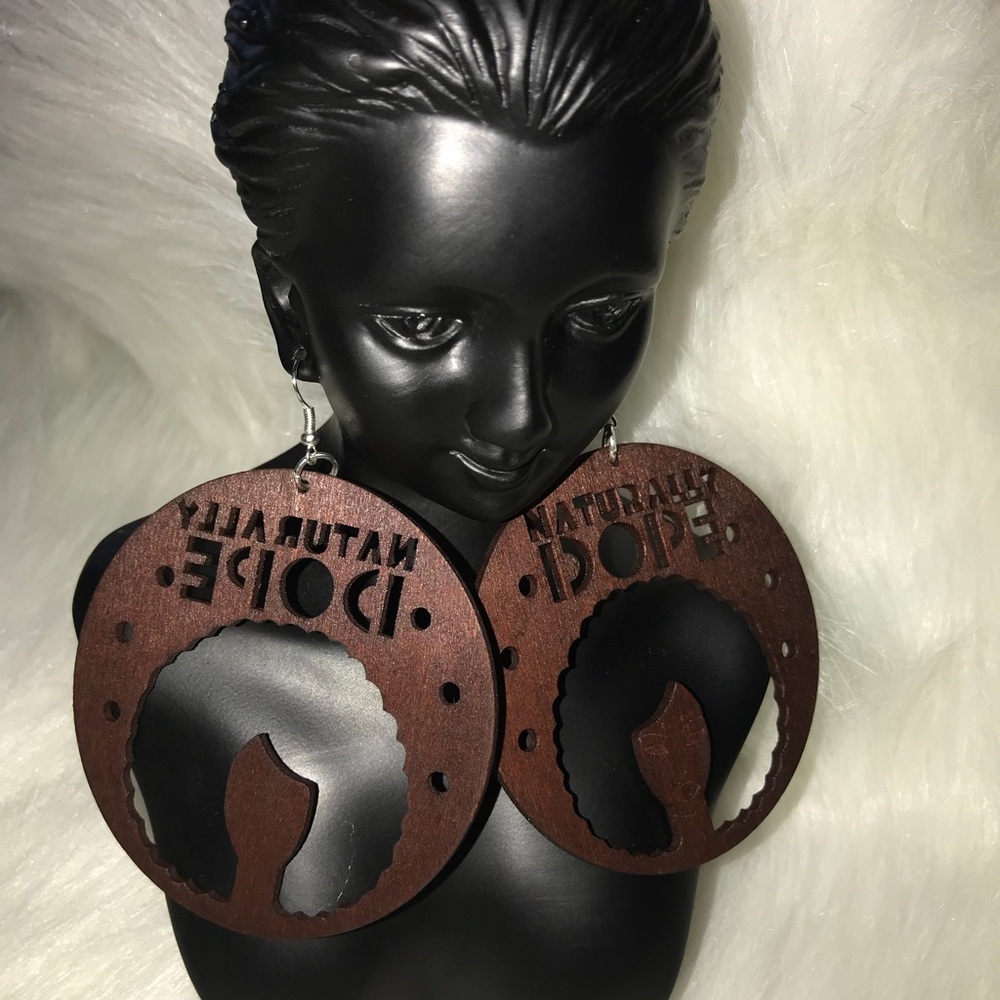 Hand crafted wooden earrings